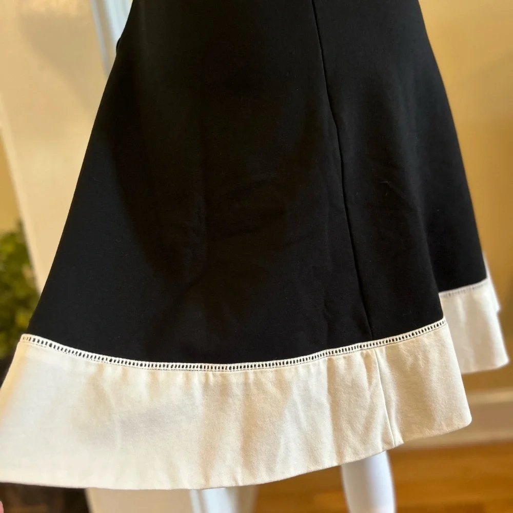 Kate Spade Black and White Colorblock Ponte Women’s Knit Dress